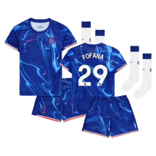 Dětský fotbalový dres Chelsea Wesley Fofana #29 2024-25 Domácí Krátký Rukáv (+ trenýrky)